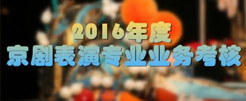 大鸡把操逼视频国家京剧院2016年度京剧表演专业业务考...